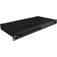 Excel Enbeam 24 Way Multimode Fibre Optic Panel 12 LC Duplex (24 Fibre) Aqua